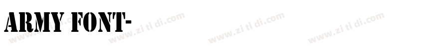 Army font字体转换